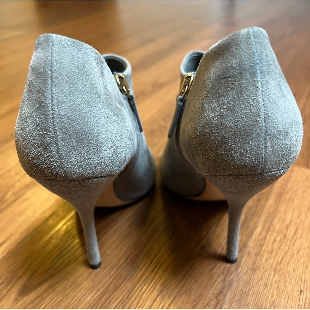 Gucci Gray Suede Stiletto Ankle Boot Women's Size 37.5 - Picture 4 of 9
